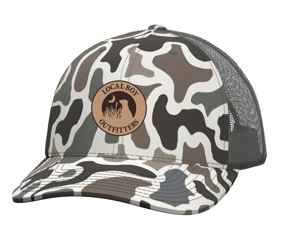 Local Boy Leather Patch Trucker Hat - Localflage