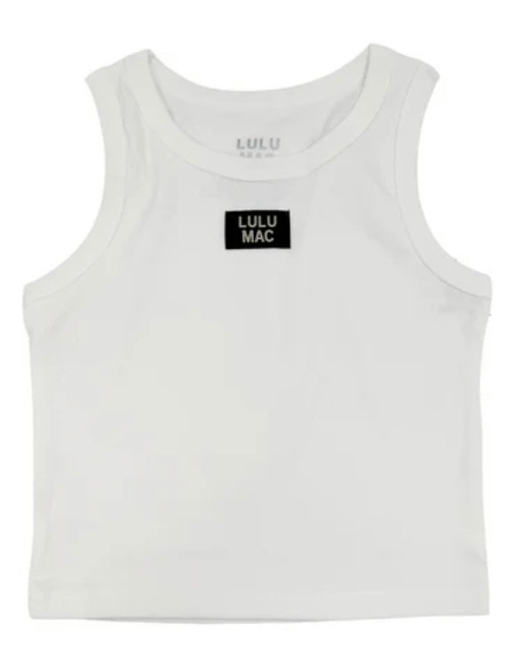 Lulu Mac OG Tank - White / Black Logo