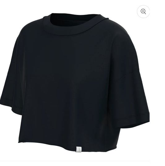 Local Girl Boxy Crop SS Tee - Black