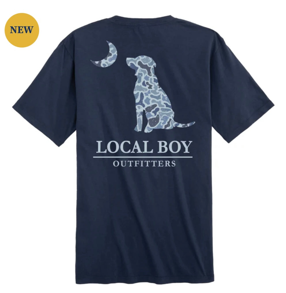 Toddler Local Boy Distressed LCF Cobalt Dog & Moon SS Tee - China Blue