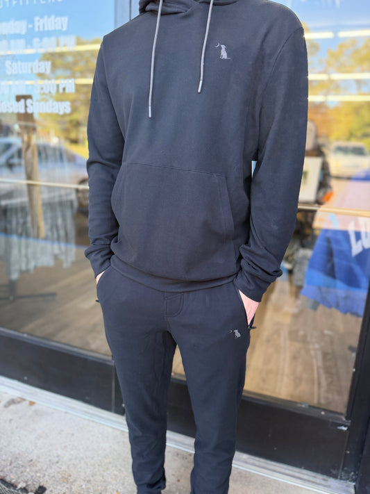 Local Boy Velvet Fleece Jogger - Black