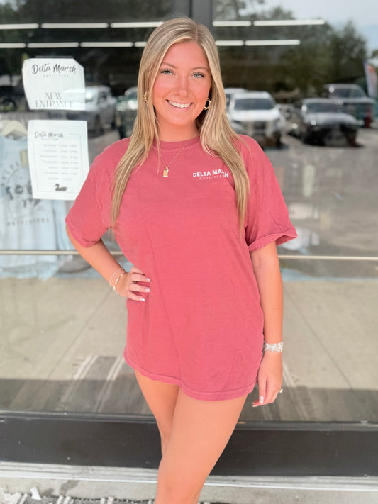 Delta Marsh Outfitters OG Logo - Crimson/White - AL