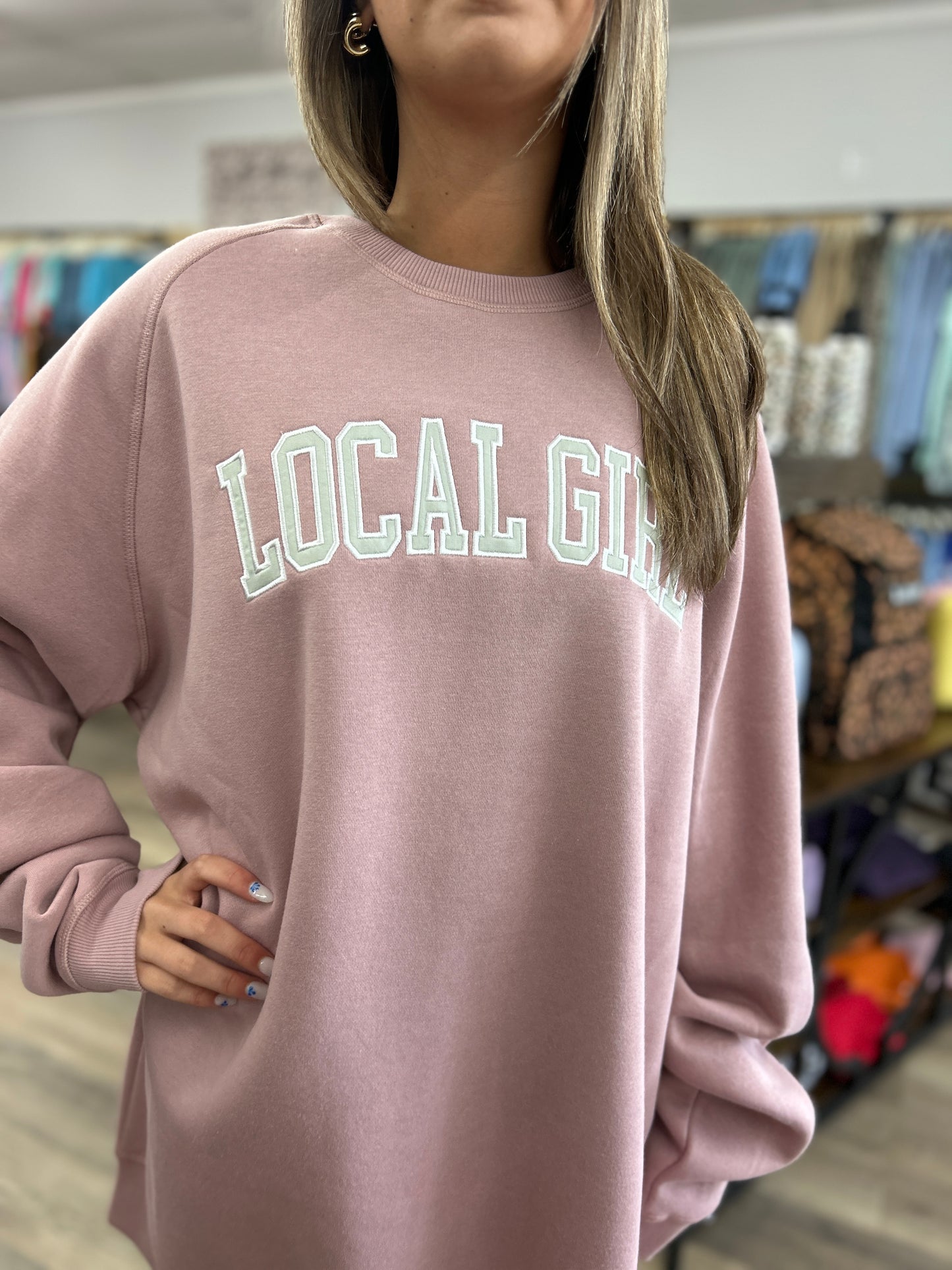 Local Girl Outfitters - LG Cotton Crewneck - Blush
