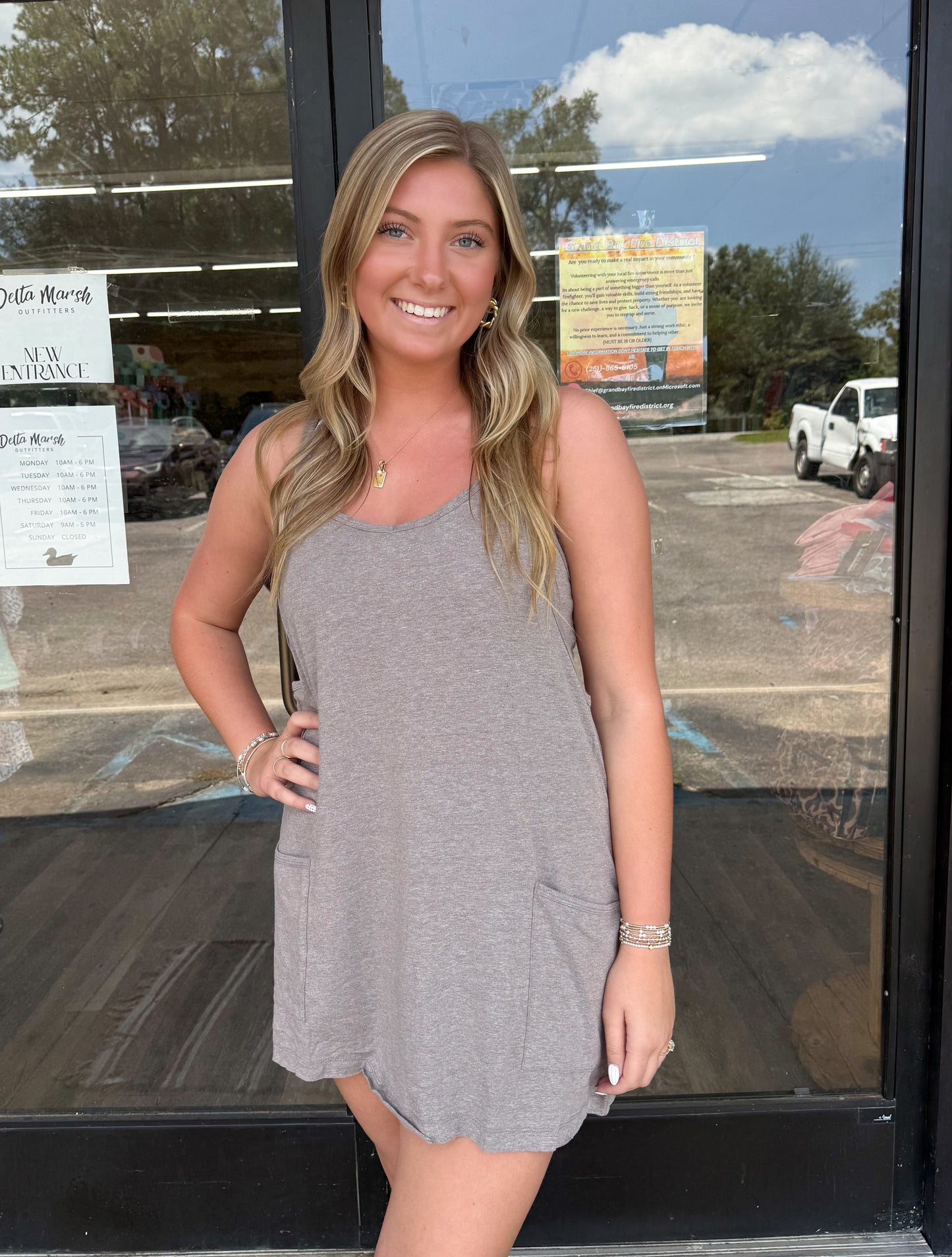 Mini Dress With Built-In Romper Liner - H Brown - CS- 3405A5