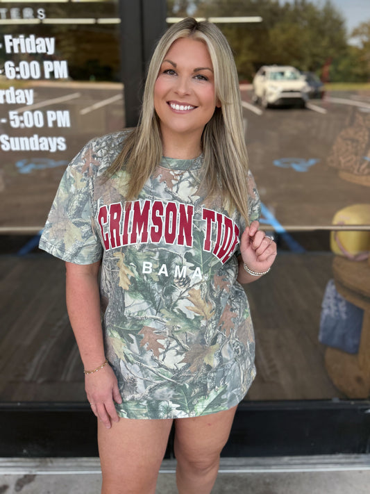 Alabama Crimson Tide Filled Gault Camo Tee