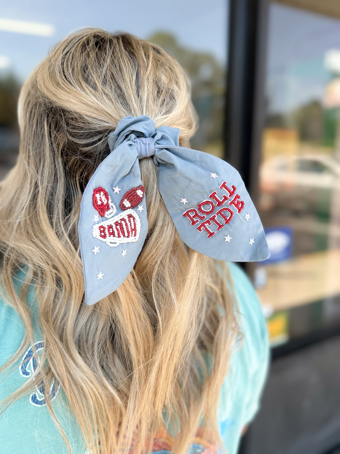 University of Alabama Beaded Scrunchie
