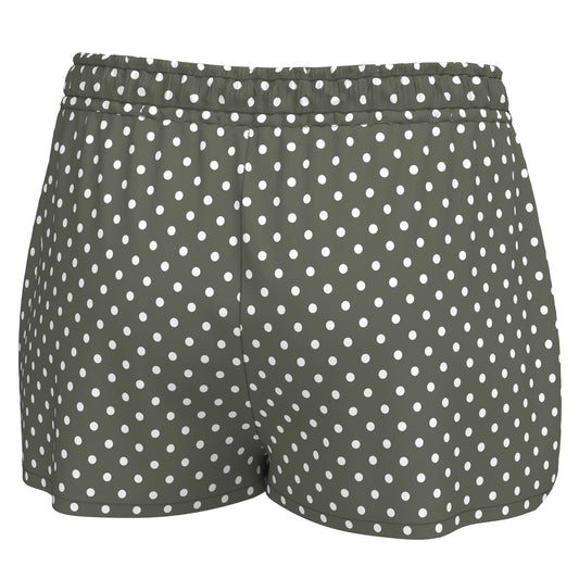 Local Girl Boxer Shorts - Olive Polka Dot
