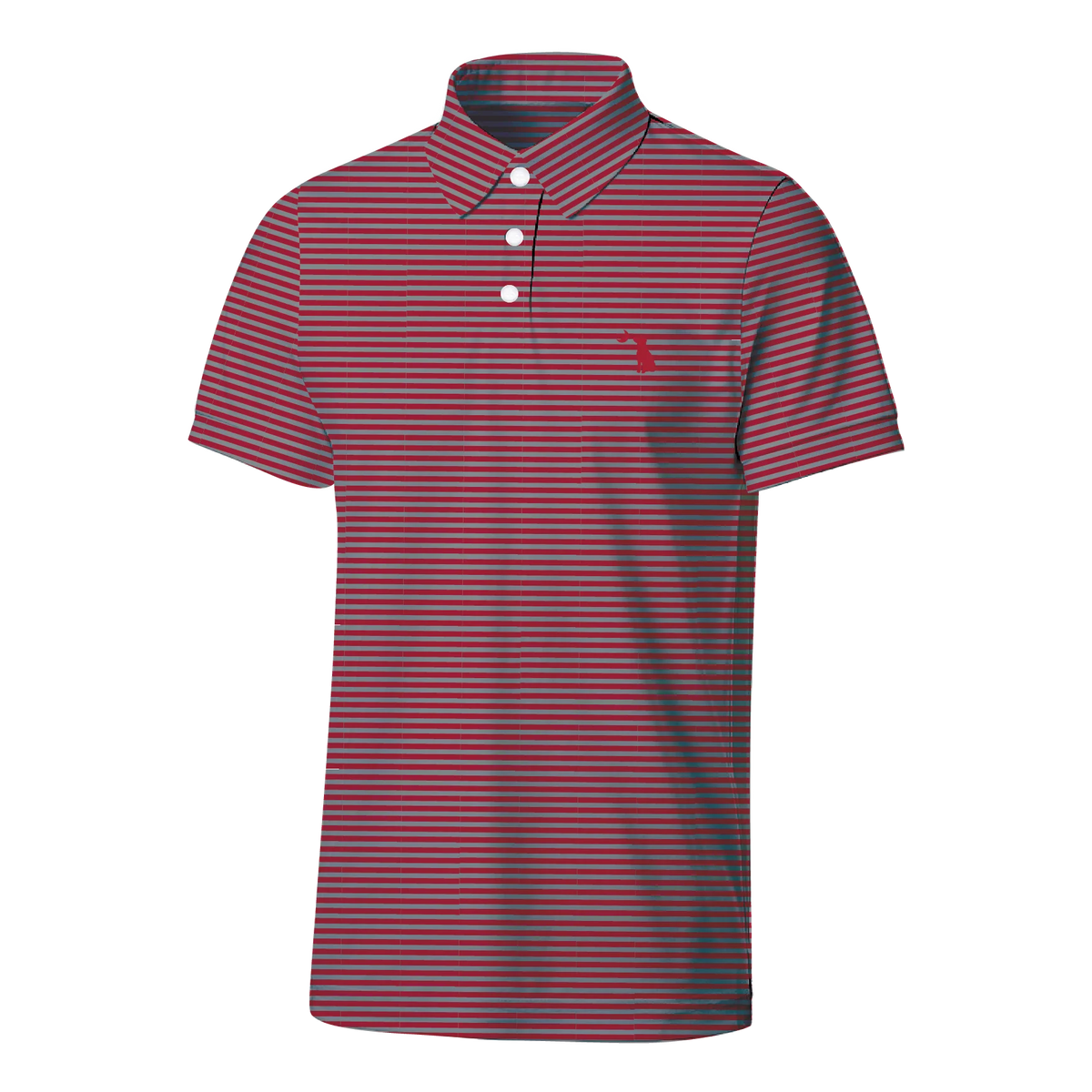 Local Boy Outfitters Collegiate Palms Polo - Crimson/Grey