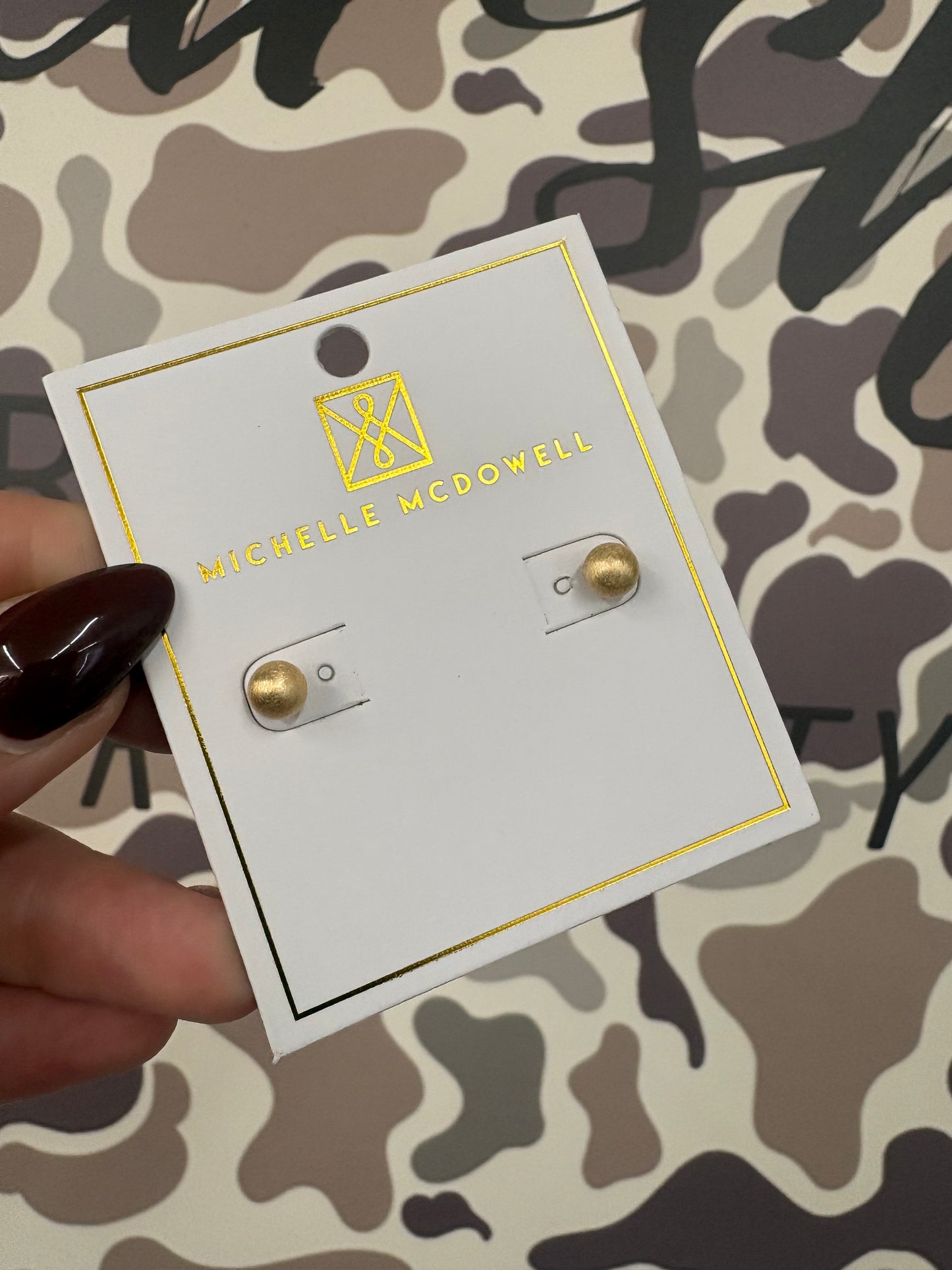 Michelle Mcdowell Grenada Earrings | Brushed Gold | Small