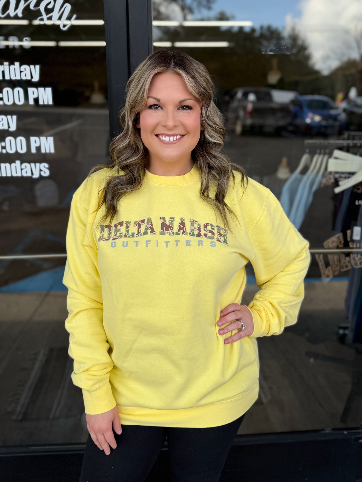 Banana Camo Delta Marsh Outfitters Oversized Sweatshirt