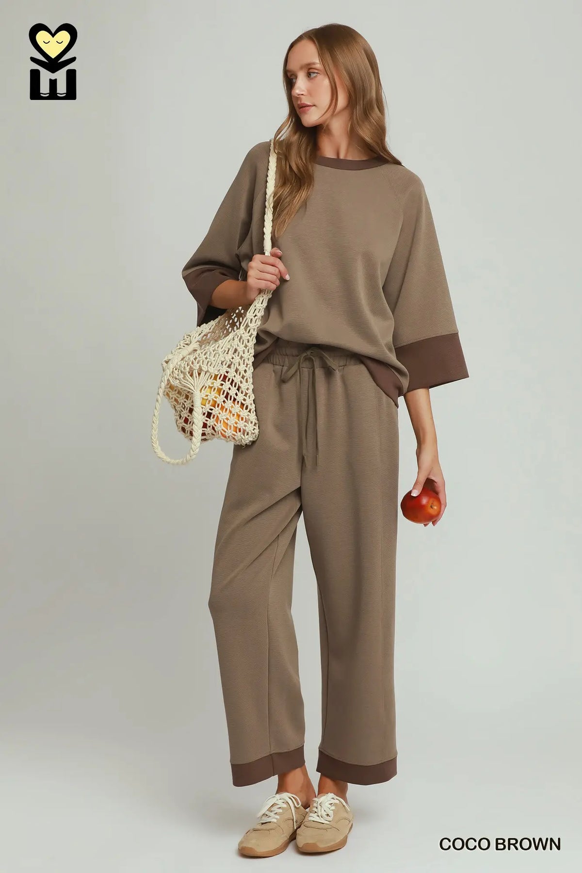 CLOUDKNIT Modal & Tencel Colorblock Straight Pants 27"