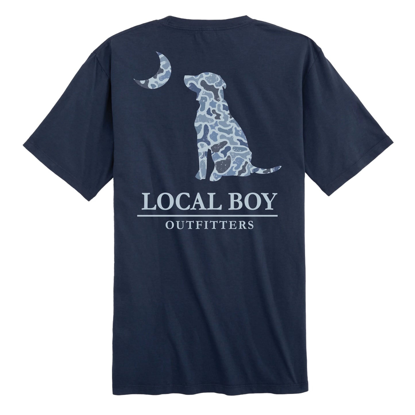 Youth Local Boy Distressed LCF Cobalt Dog & Moon SS Tee - China Blue
