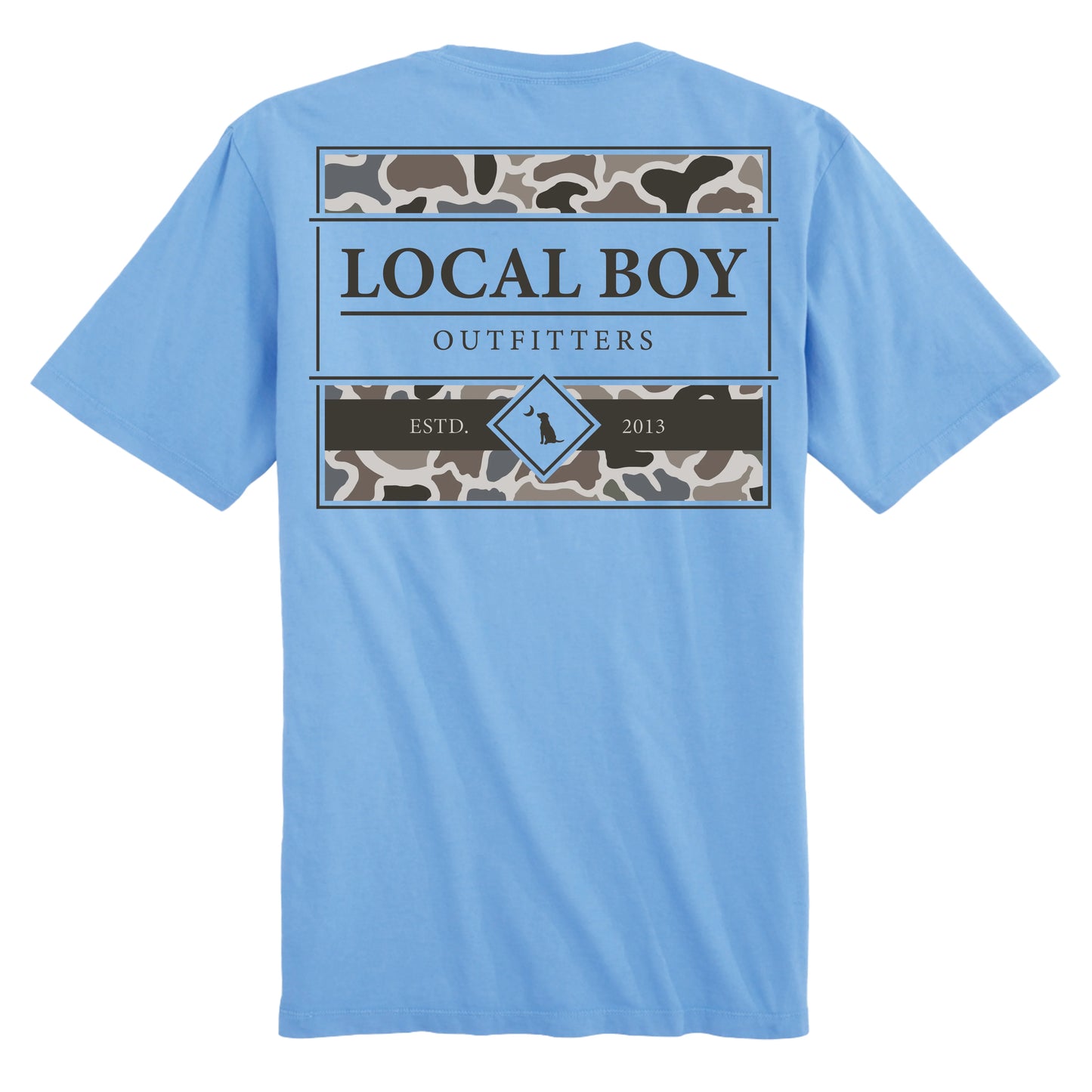 Youth Local Boy LCF Framed Fill SS Tee- Washed Denim