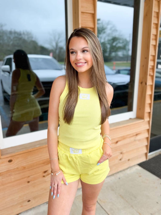 Lulu Mac Terry Cloth Short - Yellow