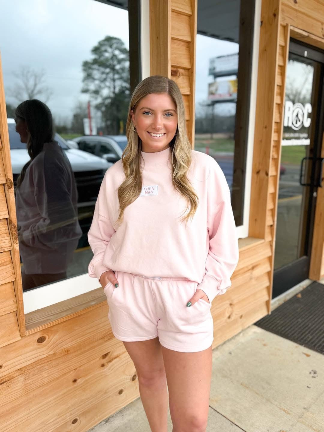 Lulu Mac Longsleeve Terry Cloth Top - Light Pink