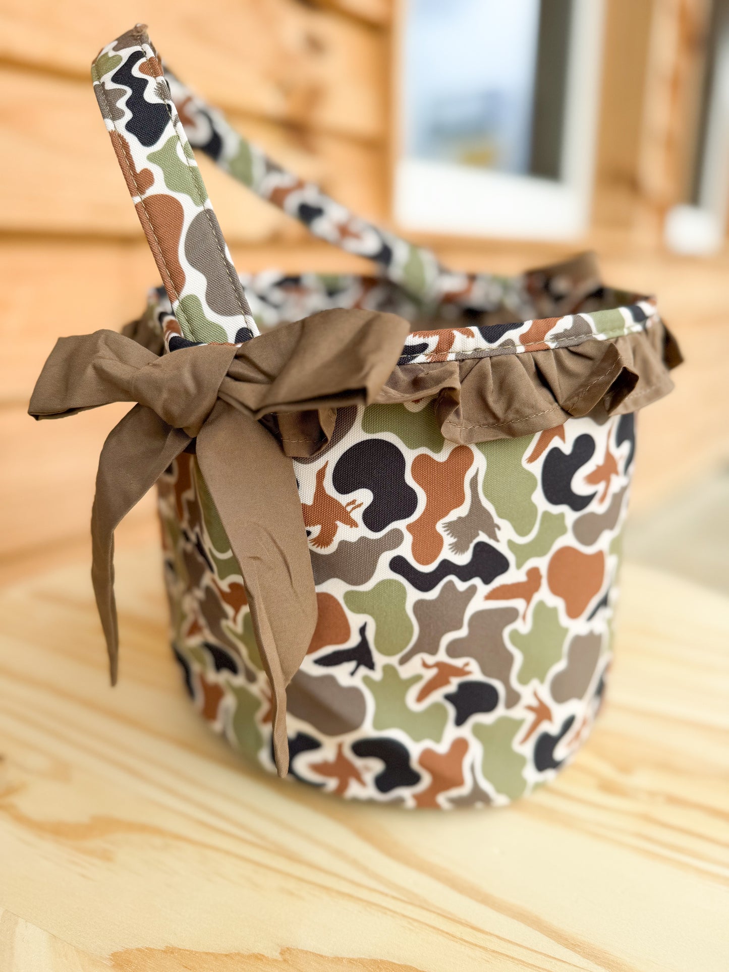 Camo Easter Basket with Bow