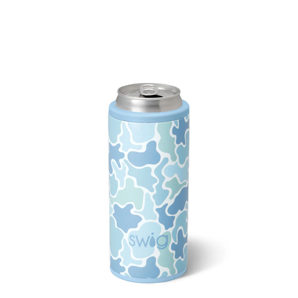 Swig Saltwater Camo Skinny Can Cooler 12oz
