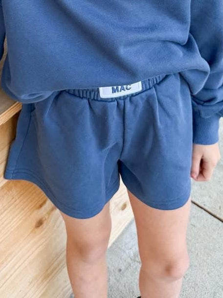 Youth Lulu Mac Longsleeve Terry Cloth Top - Navy