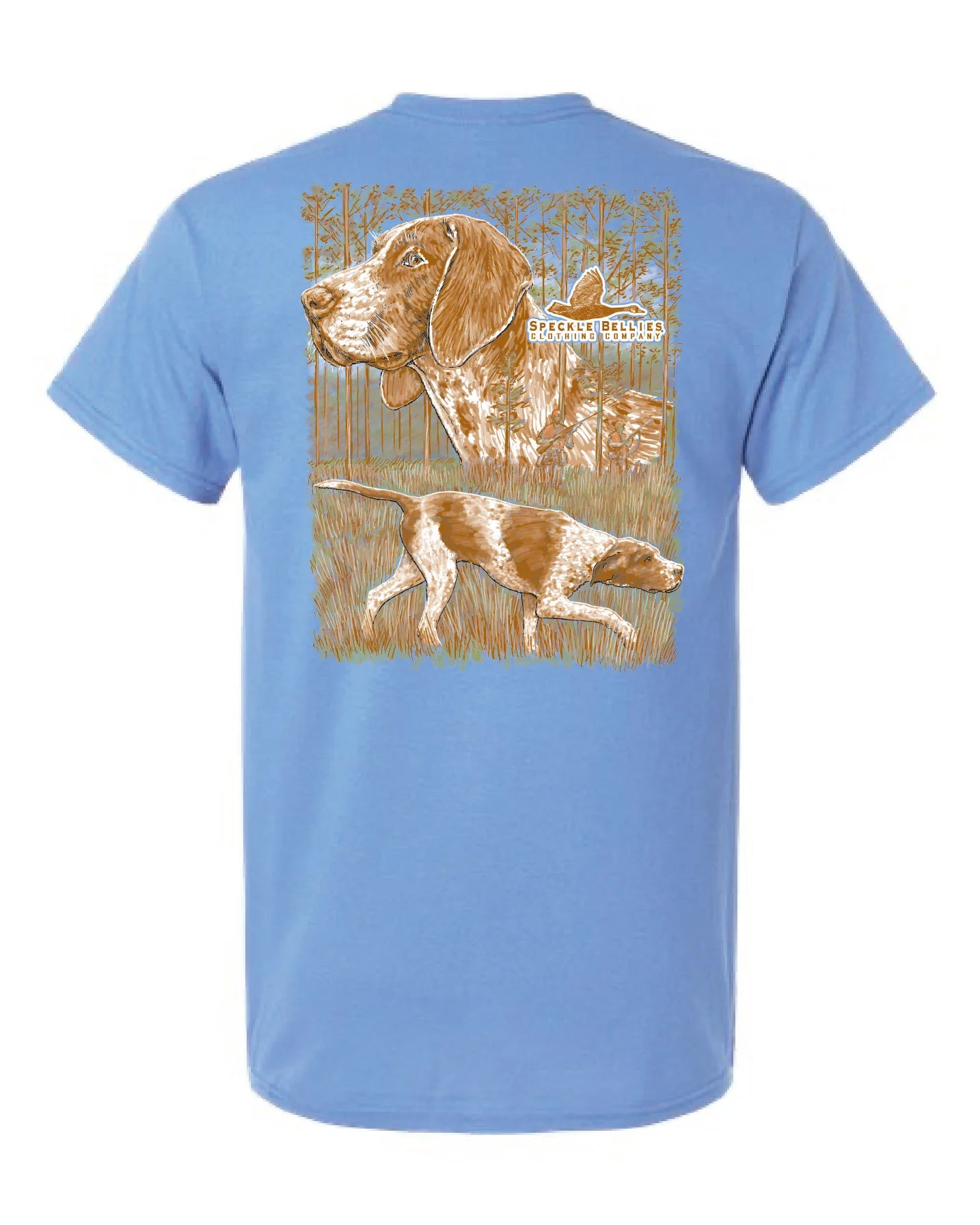 Speckle Bellies - Youth pointer Tee - Azure