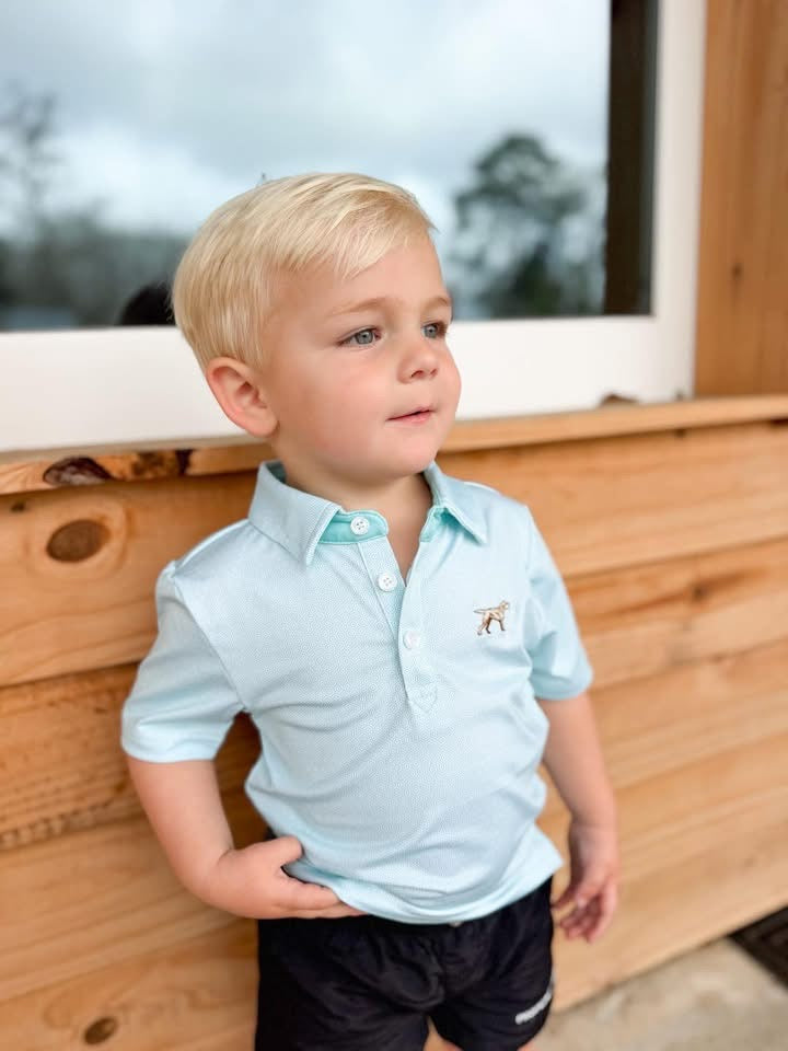 Toddler Fieldstone Diamond Polo - Mint
