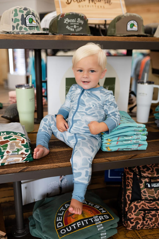 Burlebo - Baby Zip Up - Seaside Camo