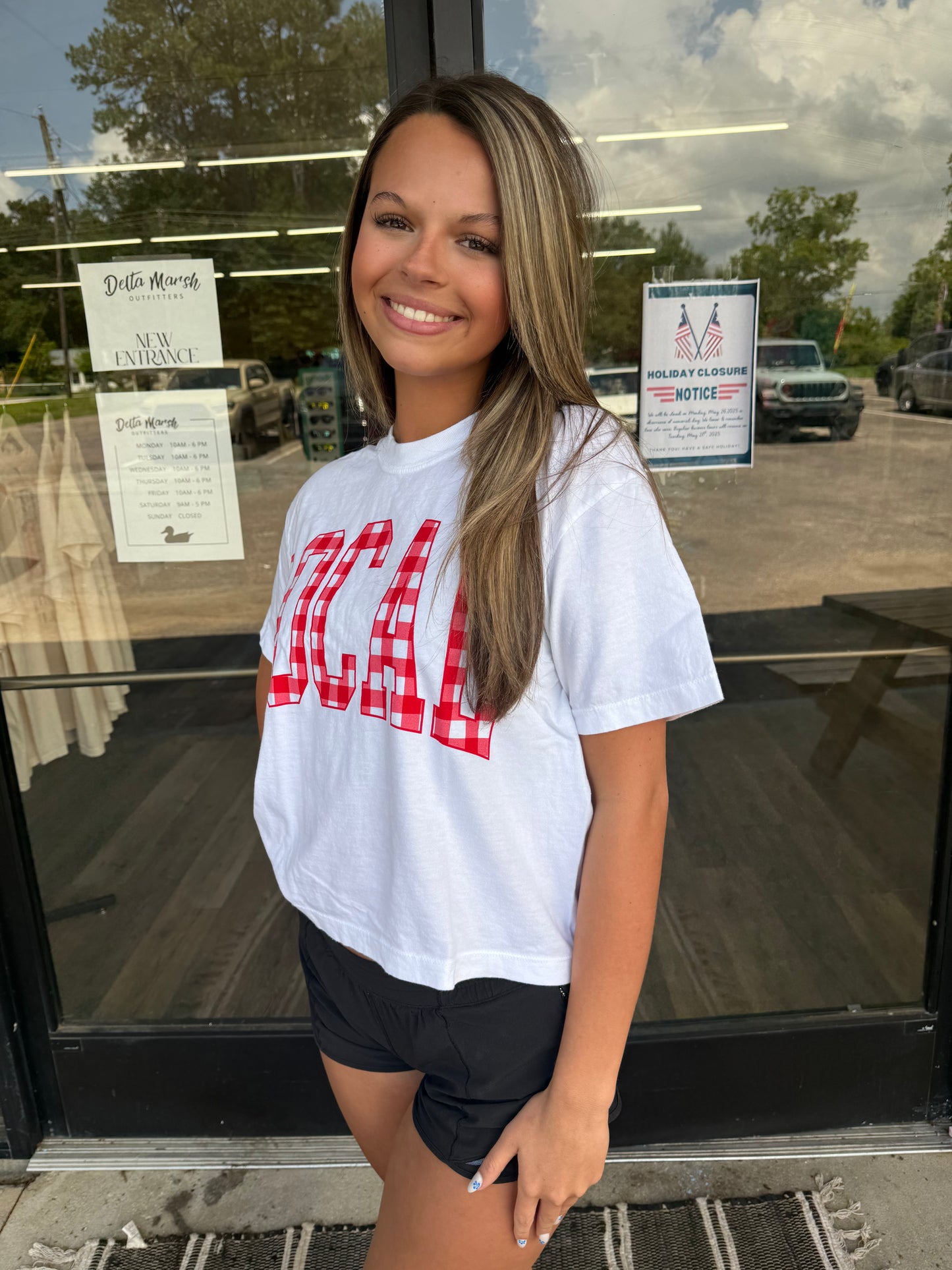 Local Girl Classic Gingham Tee