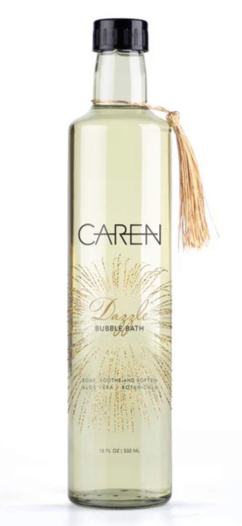 CAREN Dazzle Bubble Bath 18oz Glass Bottle