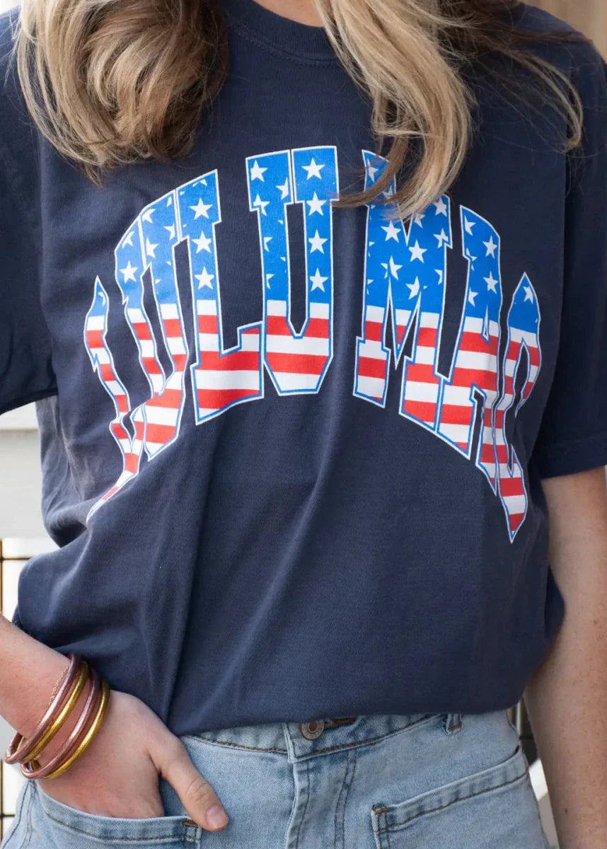 Lulu Mac Stars & Stripes Adult Comfort Colors T-Shirt