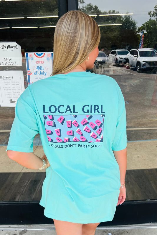 Local Girl Flying Solo SS Tee - Island Reef