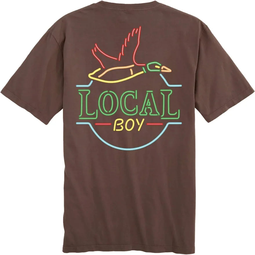 Local Boy Outfitters Neon Duck Latte SS Tee - Espresso