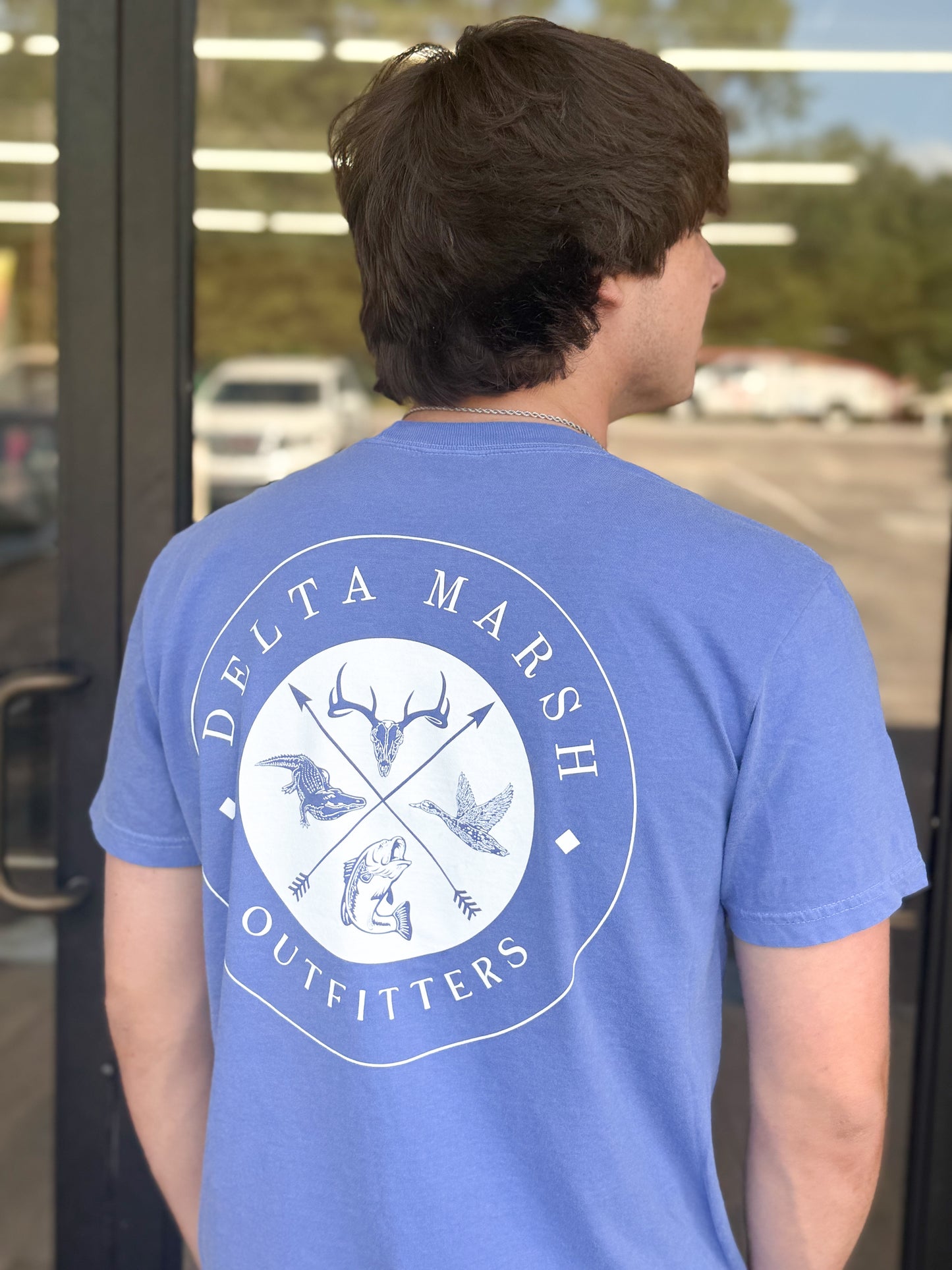 Delta Marsh Outfitters - Original Logo - Royal/White