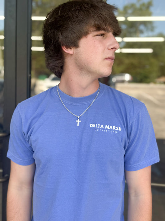 Delta Marsh Outfitters - Original Logo - Royal/White