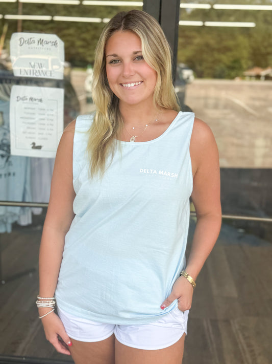 Delta Marsh Comfort Colors Original Logo - Chambray