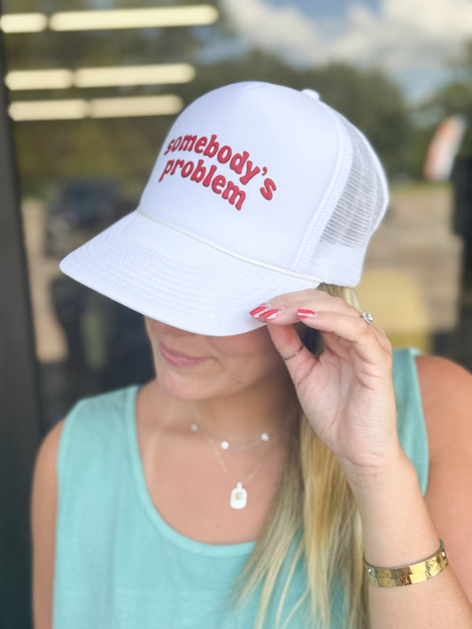 Delta Marsh Somebody's Problem White Trucker Hat