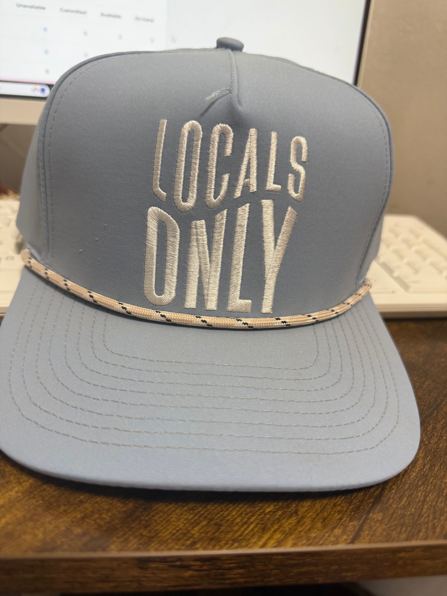 Local Girl Beach Waves 2.0 Rope Hat- Stone Blue