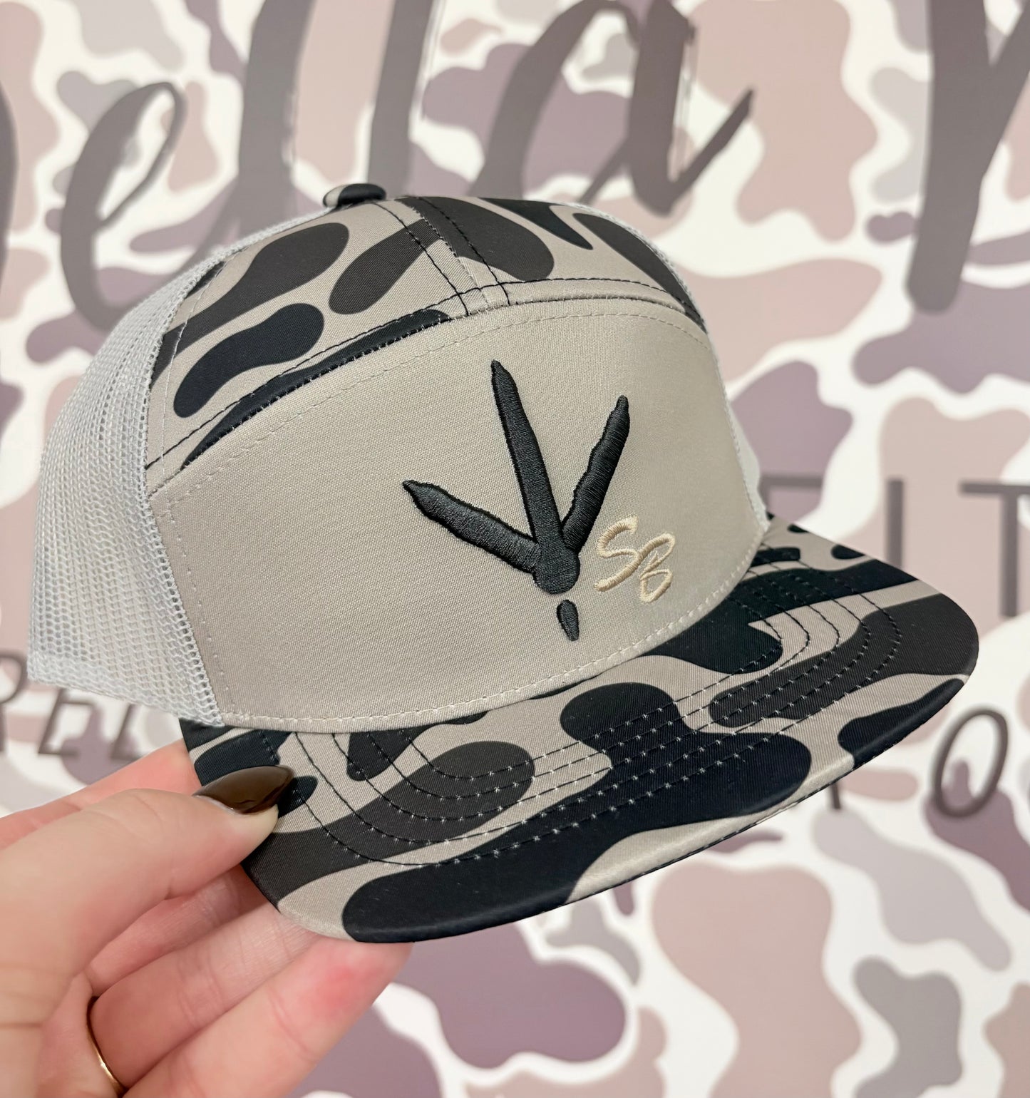 Youth speckle bellies Turkey Track Drip Youth 7 Panel Cap