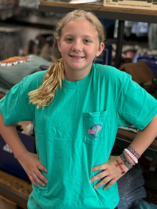 Old Row Circle Logo Pocket Tee - Island Green