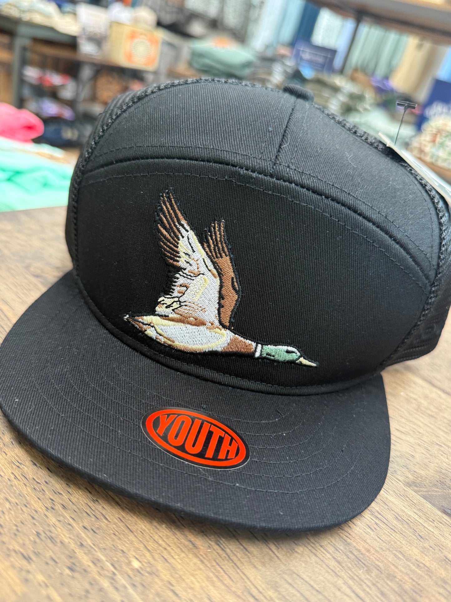 Youth Roost Black 7 Panel Duck Hat - R-RH-R-35Y