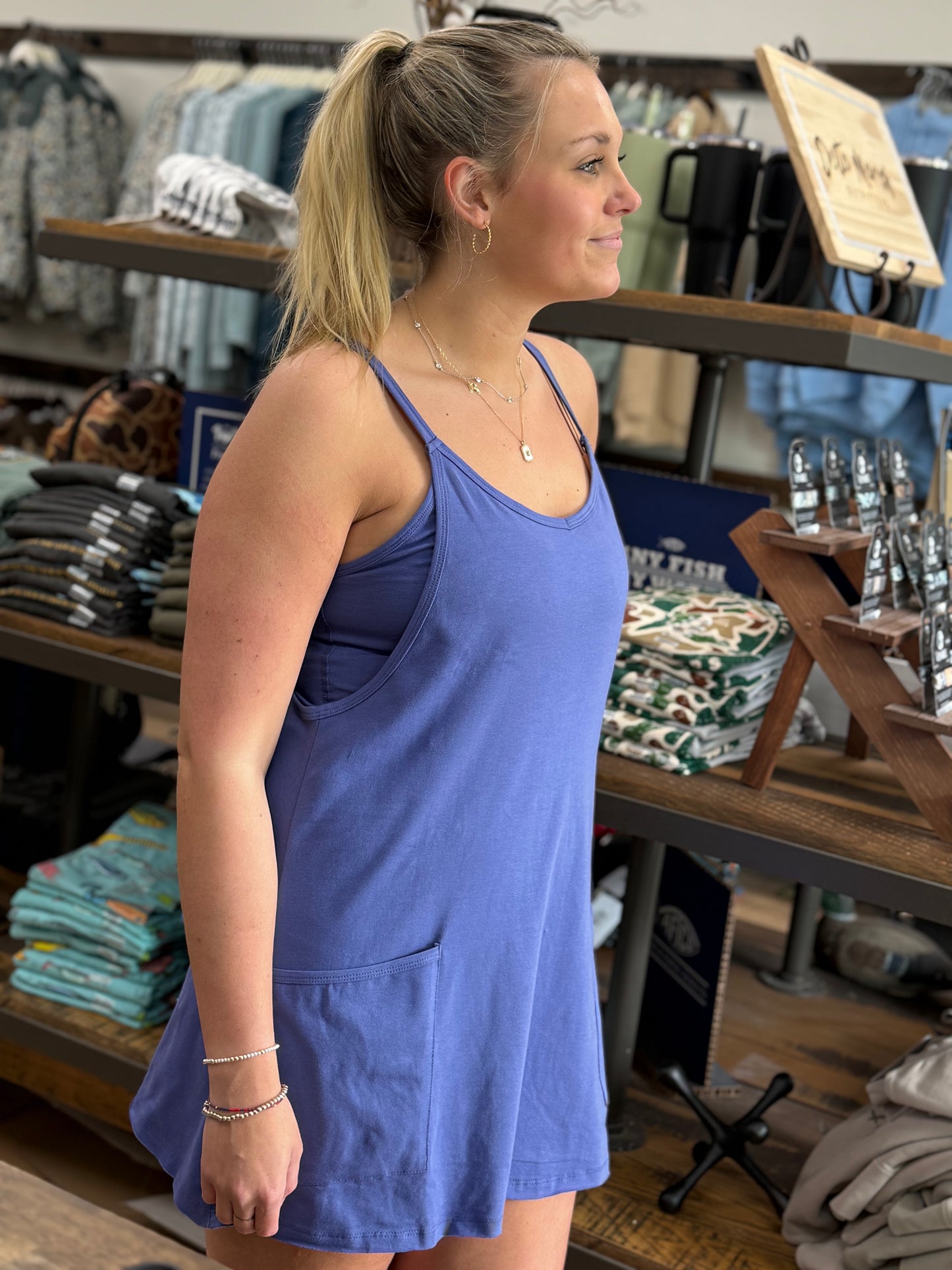 Mini Dress With Built-In Romper Liner - Marlin - CS- 3405A5