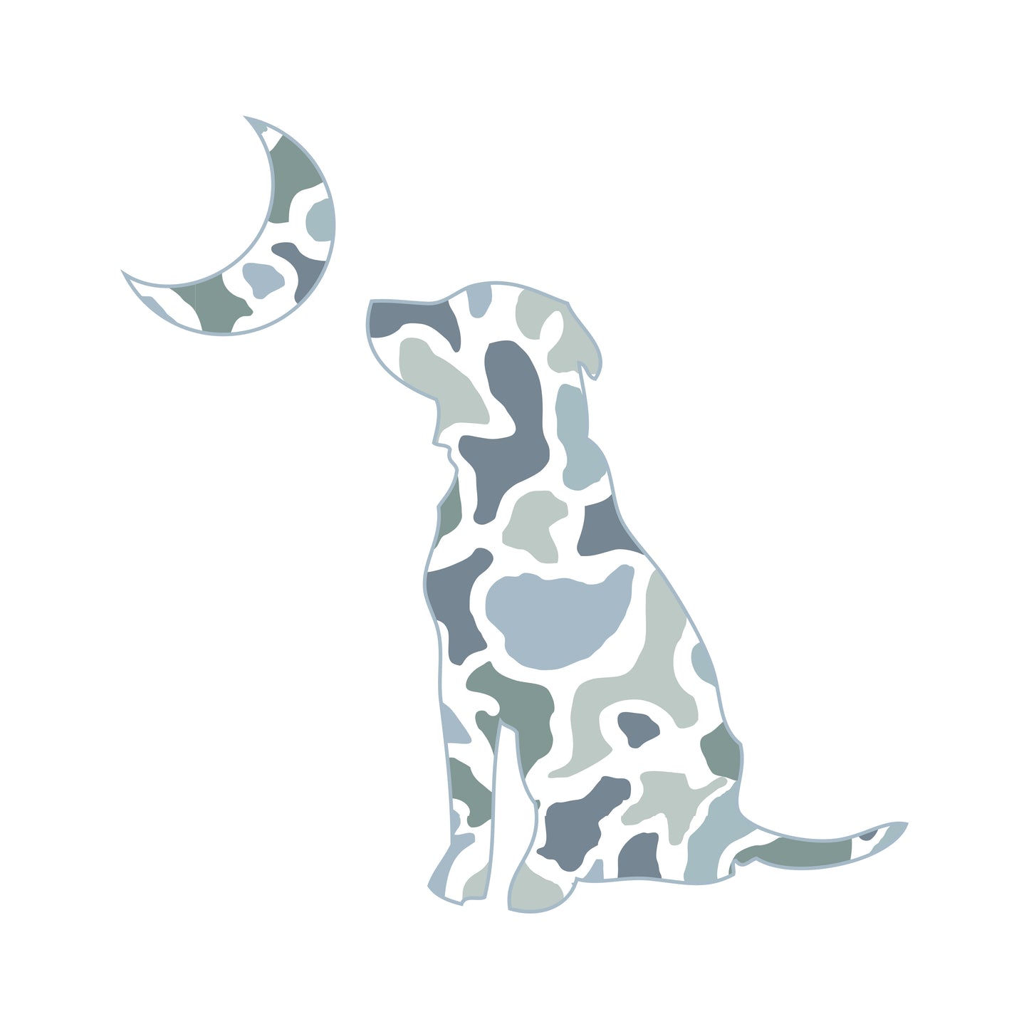 Local Girl Dog & Moon Decal