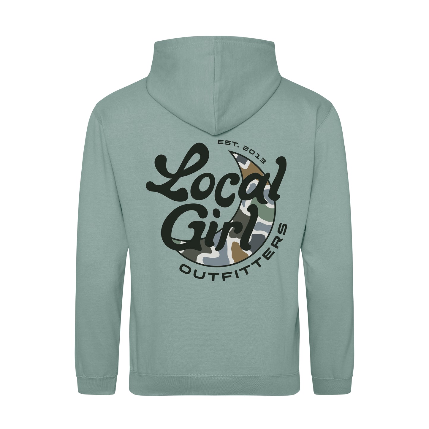 Youth Local Girl BWH - Bluff Groovy Moon Hoodie - Dusty Green