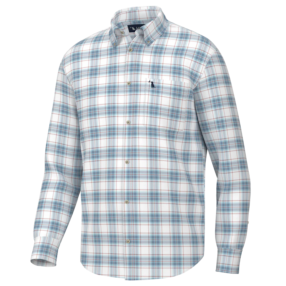 Local Boy Outfitters McNally Dress Shirt - plum-light blue- salmon