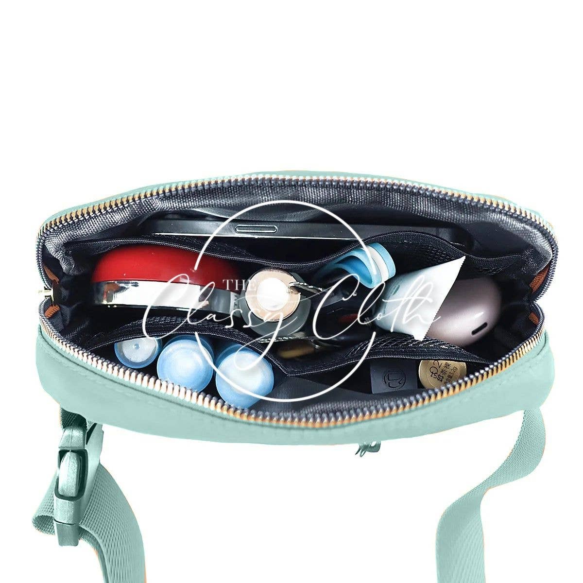 Nylon Belt Bag- Aqua RTS