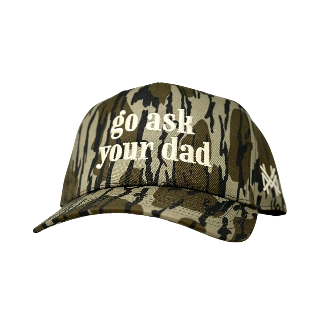 MHC Go Ask Your Dad Trucker Hat: Green/Natural Otto