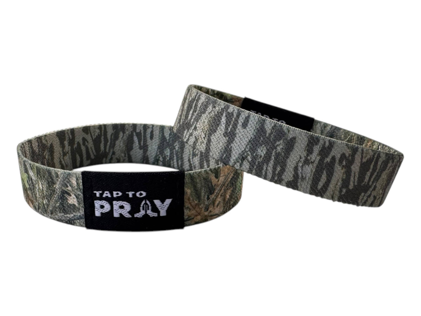 Tap To Pray™ Wristbands - Forest & Tree Bark Camo:Forest Camo / Tree Bark Camo