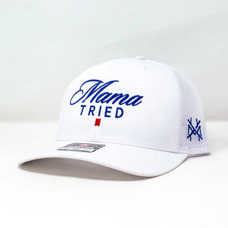 MHC Mama Tried Ultra Trucker Hat: 112 Richardson White