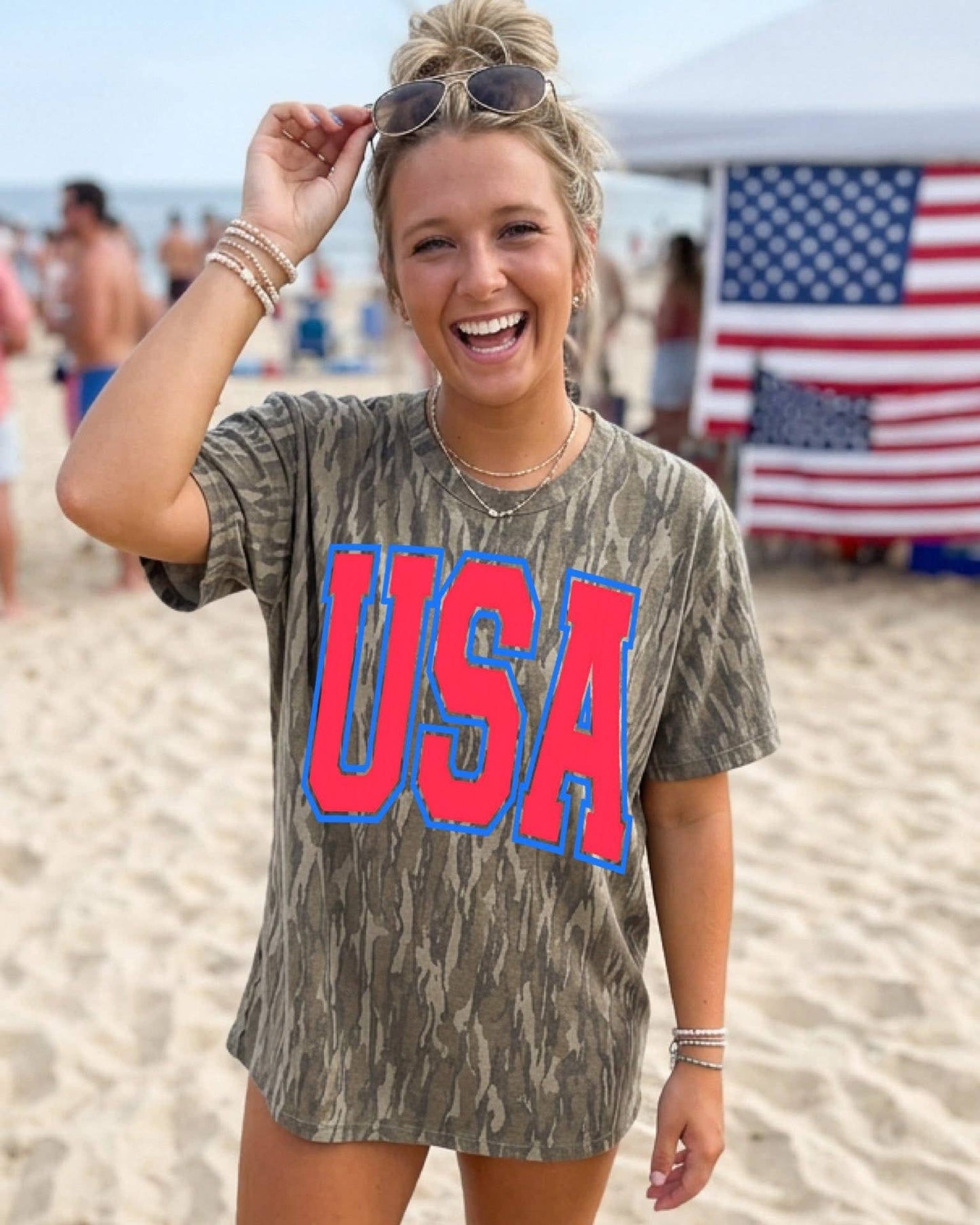Mossy Oak Patriotic Tees: Varsity USA