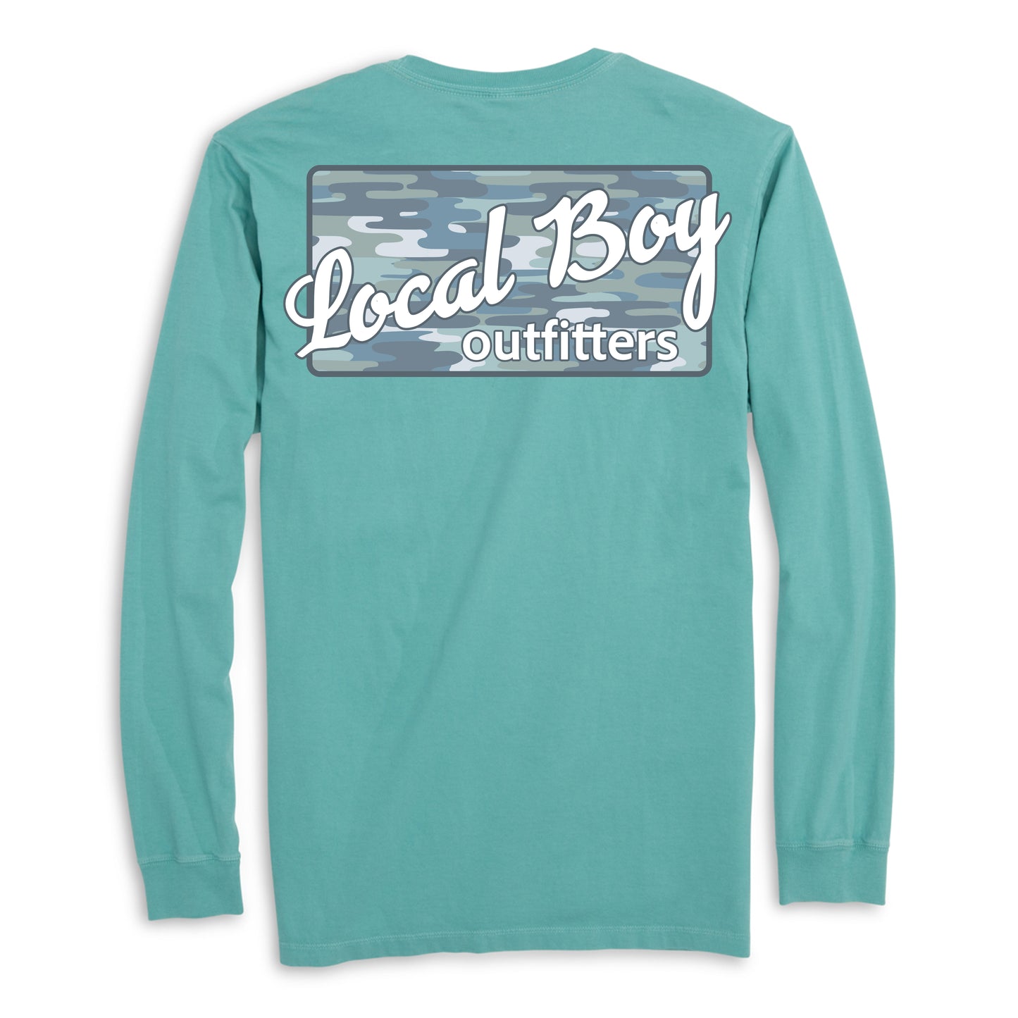 Local Boy Blue Bayou Plate LS Tee - Seafoam