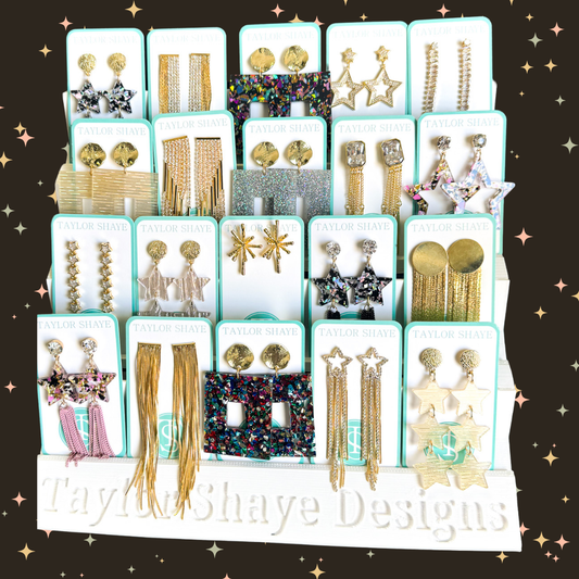 TS Earring Display: White