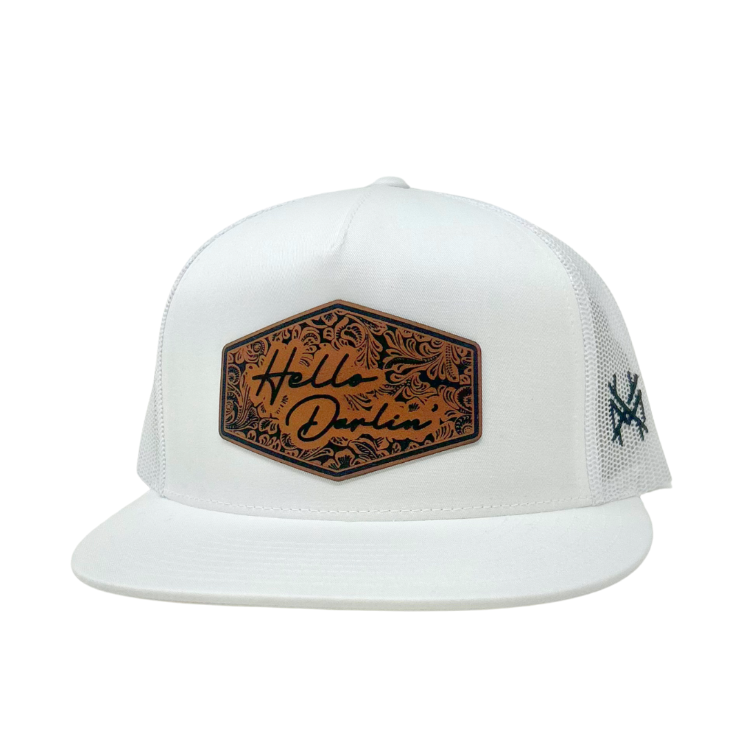 MHC Hello Darlin Trucker Hat: White Richardson 112